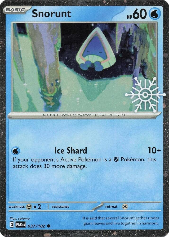 Paradox Rift Snorunt [Snowflake-Stamp] Pokémon card